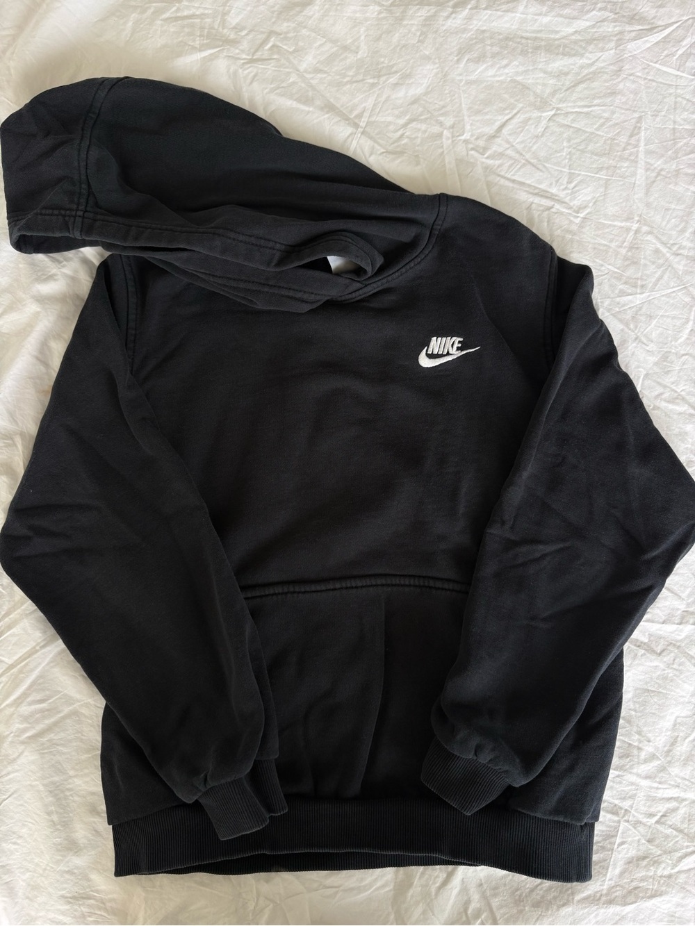 Nike Big Kids Sportswear Club Fleece Pullover Hoodie Black Size L FD3000-010